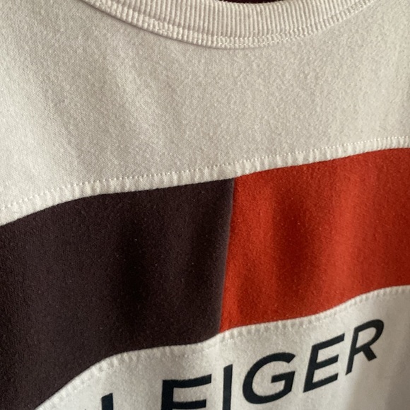 Vintage Hilfiger with logo boxy sweatshirt top, Y2K white - Picture 4 of 13